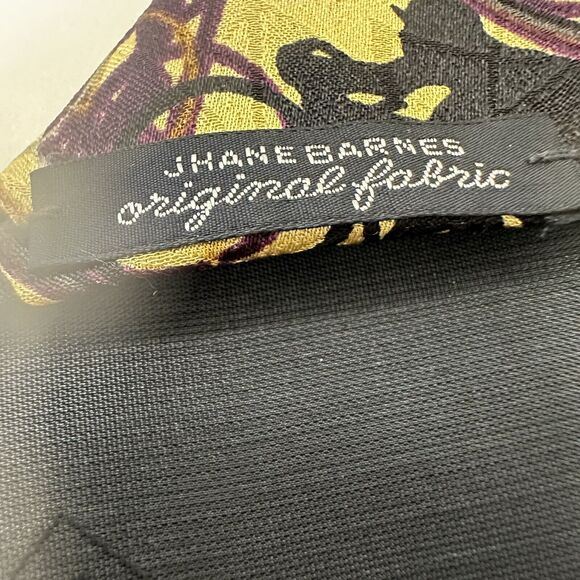 Jhane Barnes Original All Silk Gold w/Black/Blue/Gray Bicycle Design Japan - Picture 2 of 9
